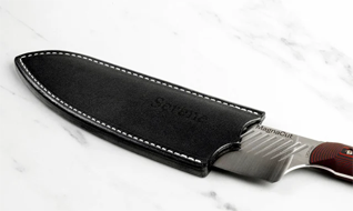 The Halsted Serene Pair- 8" Chef - 6" Petty Knife and Leather Sheaths